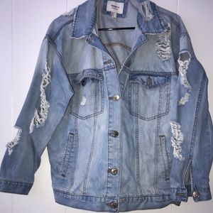 Ripped jeans jacket